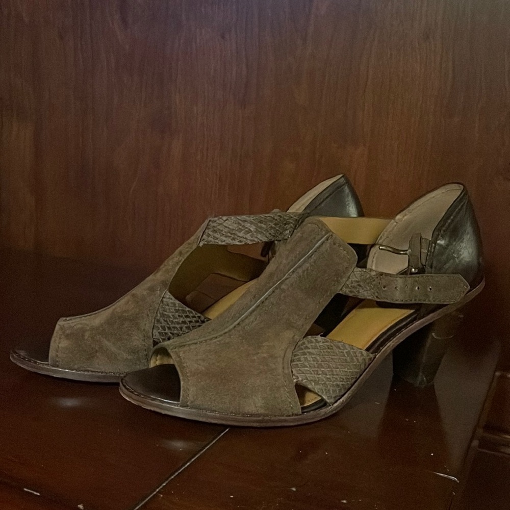 Trask | Genuine Leather Sandal Heel Western Spring Summer Size 9.5